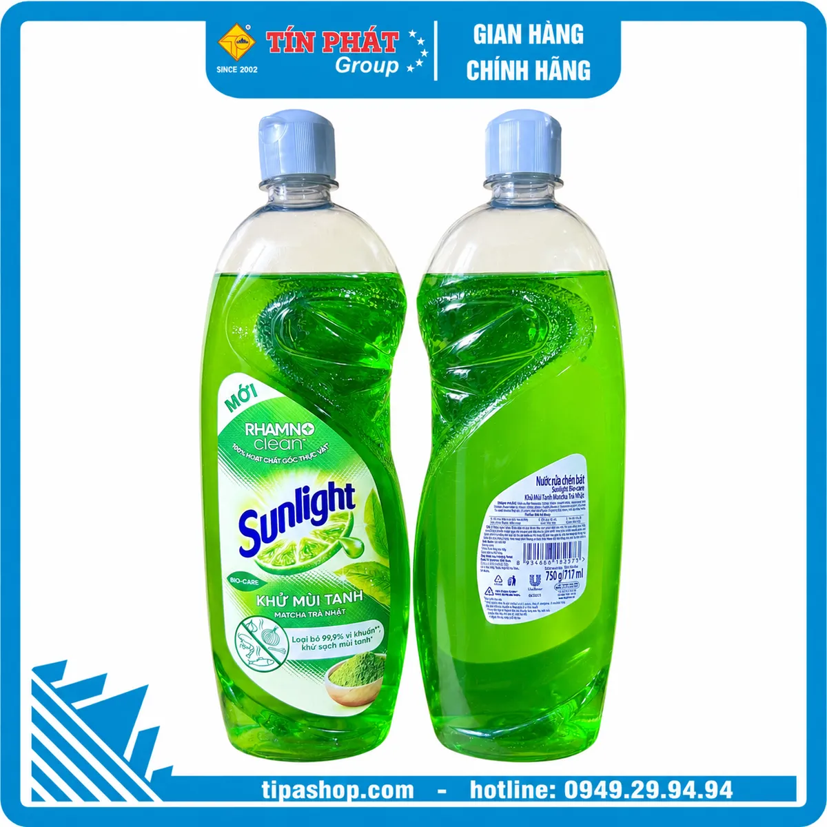 Nước rửa chén Sunlight Trà Xanh Chai 750g